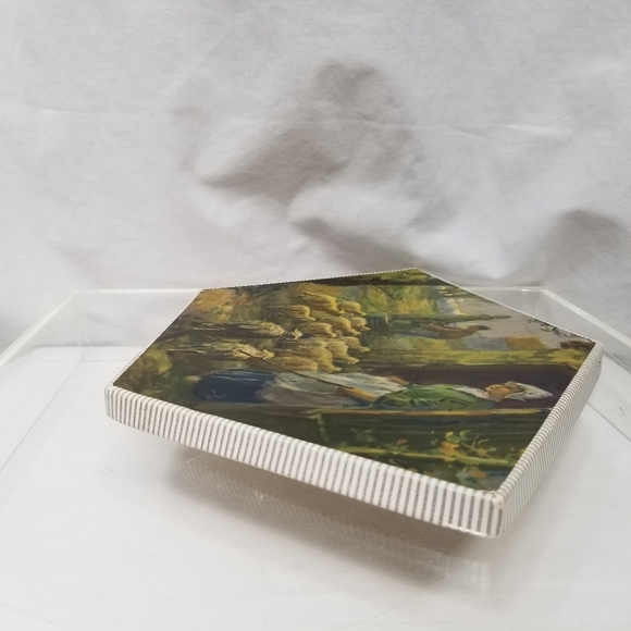 Vintage Original Print Boxed Set Swiss Handkerchiefs Lace Floral Embroidered - Picture 10 of 13